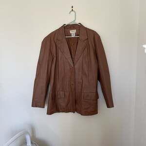 Chadwick's Brown Leather Blazer Jacket